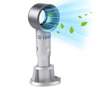 Genérico Ventilador de Mano - Soplador Manual Sin Aspas | Abanico de Mano Ajustable con Tipo-C - para Viajes Senderismo Playa Camping Hogar Oficina Interior