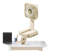 Genérico Ventilador de Mano - Ventilador Plegable Portátil Para Enfriamiento Personal,Recargable con Soporte Móvil, Dispositivo de Enfriamiento para Camping, Escritorio y Playa