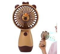 Generico Ventilador de maquillaje portátil - Capibara dispositivo USB recargable - Ventiladores eléctricos de mano - para verano, viajes, camping, playa, festivales, deportes, oficina, senderismo