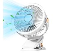 Genérico Ventilador de Mesa - Ventilador De Mesa Para Dormitorio - Sin Cable Recargable USB-C con Luz Nocturna para Coche Camping Playa Dormitorio Taller Cocina Escuela Oficina
