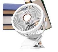 Genérico Ventilador de Mesa, Ventilador De Mesa Para Dormitorio, Sin Cable Recargable USB-C con Luz Nocturna para Coche Camping Playa Dormitorio Taller Cocina Escuela Oficina
