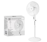Genérico Ventilador de pie Ultra Silencioso EMMA | Envio 24h | 45 W | Bajo Consumo | Alta Potencia en 3 velocidades | Altura Modulable | 3 Aspas Duales | Pedestal - Ligero y Resistente (Blanco)