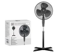 Genérico Ventilador de pie Ultra Silencioso EMMA | Envio 24h | 45 W | Bajo Consumo | Alta Potencia en 3 velocidades | Altura Modulable | 3 Aspas Duales | Pedestal - Ligero y Resistente (Negro)