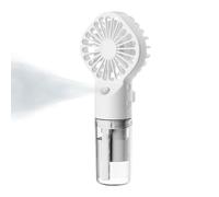 Genérico Ventilador de pulverización de agua,Ventilador de pulverización de mano, de equipo de camping | humidificador portátil de viaje recargable, pequeño, ajustable, de 4 velocidades, c