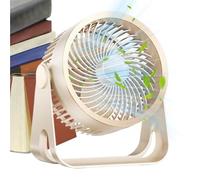 Genérico Ventilador de Sobremesa, Ventilador USB Recargable para Escritorio, Equipo Silencioso Colgable en Pared con Inclinación 360° para Interior Hogar Exterior