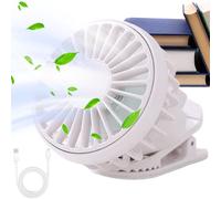 Genérico Ventilador de Sujeción, Pequeño Refrigerador Personal para Escritorio, 3 Velocidades Recargable Portátil para Caminadora Golf Exteriores Transportín Mascotas Viaje Cochecito
