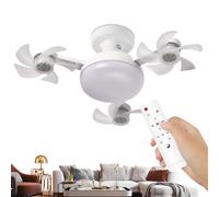 Genérico Ventilador de Techo con Luz, Ventilador De Techo De Perfil Bajo Con Portalámparas E27, Dispositivo de Iluminación Regulable con Control Remoto para Enfriamiento en Salón y Estudio