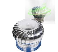 Genérico Ventilador de Techo Tipo turbina eólica 304, 200 mm/8 Pulgadas, Redondo, para ventilación, extracción y disipación de Calor, para Casas, fábricas, áticos y Granjas.