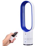Genérico Ventilador de torre de 25.6" con control remoto, sin aspas, con varias velocidades, temporizador de 120 min, giro de 90°, inclinación de 45°, portátil para casa, oficina o habitación