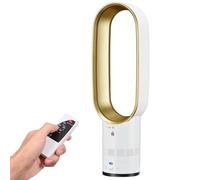 Genérico Ventilador de torre de 25.6" con control remoto, sin aspas, con varias velocidades, temporizador de 120 min, giro de 90°, inclinación de 45°, portátil para casa, oficina o habitación
