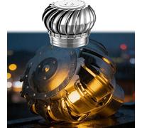 Genérico Ventilador de turbina de Techo de 800 mm/32 Pulgadas, 304, turbinas de Techo Redondas, Ventilador de turbina de Viento para Techo, Tapa de Lluvia, Resistente y para Chimenea.