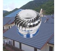 Genérico Ventilador de turbina para Techo de 600 mm/24 Pulgadas, Acero Inoxidable 304, Montaje en Techo, sin Electricidad, bajo Nivel de Ruido, Uso Exterior, para Casas, fábricas, áticos, Granjas, ta