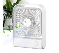Genérico Ventilador Oscilante Pequeño | 4 Velocidades Soplador de Recargable | Ventilador Personal Oscilante De 90 Grados,para Escritorio, Viaje, Camping, Dormitorio, Residencia, Cabecera