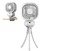 Generico Ventilador para cochecito - 270° oscilante, ventilador de clip para silla de coche y trípode - para camas de estudiantes, bicicletas, cunas, asientos de coche, viaje, cinta de correr