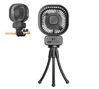 Genérico Ventilador Para Cochecito | Batería Extraíble De 5000 mAh,Ventilador de Clip con Trípode para Asiento de Coche | Para Dormitorio Bicicleta Cuna Viajes Cinta De Correr Toda La Familia
