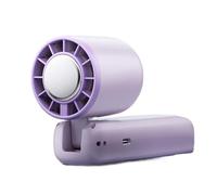 Generico Ventilador portátil - ABS 18,2 x 5,8 cm | Ventilador de mano | Recargable sin aspas silencioso pantalla digital 5 velocidades USB-C para viaje senderismo playa oficina casa verano Pro