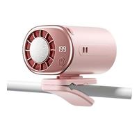 Generico Ventilador portátil con clip - Circulación de aire del vehículo, cabeza de doble rotación de 360 grados, conexión 12 V + 3 ajustes de velocidad, carcasa de resina resistente a los golpes | pe