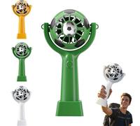 Genérico Ventilador Portátil Con Forma De Balón De Fútbol, mini Ventilador Portátil USB Recargable, Turbo Silencioso Con Batería Larga Duración Y Cordón, Mini Ligero Para Viajes (Green)