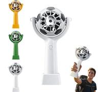 Genérico Ventilador Portátil Con Forma De Balón De Fútbol, mini Ventilador Portátil USB Recargable, Turbo Silencioso Con Batería Larga Duración Y Cordón, Mini Ligero Para Viajes (White)