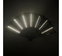 Generico Ventilador portátil con luz, ventilador manual, ventilador portátil plegable con LED - Abanico multiusos de viaje, de carnaval, para danza del vientre, espectáculos