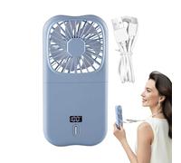 Generico Ventilador portátil de viaje, ventilador personal portátil plegable con diseño de soporte para teléfono, dispositivo refrescante personal para deportes, compras, camping