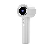 Generico Ventilador recargable de mano, ventilador eléctrico portátil - Ventilador turbo más fresco recargable - Estructura sin hoja segura El calor debe tener suministros para trabajo, pesca un