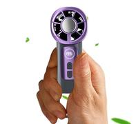 Genérico Ventilador Refrescante para Coche,Ventilador de 199 Velocidades - con Clip y Gancho Pantalla LED Carga USB de Mano,Para Niños Adultos Viaje Conducción Camping Exterior Cocina Aula