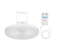 Generico Ventilador solar para camping, con linterna LED, mando a distancia, 3 velocidades, ventilador solar portátil de 3600 mAh, para viaje, oficina, casa, pesca, noche, camping, barbacoa
