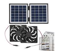 Genérico Ventilador Solar Para Cobertizo | Extractor Solar Para Gallinero - Circulador de Aire Resistente a la Lluvia 10W Alta Velocidad para Ventanas Invernaderos Casetas de Mascotas Gallineros