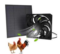 Genérico Ventilador Solar Para Gallinero,Ventilador Solar Para Gallineros Exteriores - Dispositivo De Refrigeración Potente Con Escape De Aire Y Ahorro Energético Para Camping Senderismo