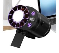 Genérico Ventilateur De Ceinture Portable - 8,9x8,4cm 260g, Mini Ventillateur Rechargeable, Refroidisseur Semi-conducteur 100 Vitesses, Pour Chantier Extérieur Voyage Camping Et Poussette