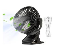 Genérico Ventilateur Pince, Portable Petit Ventilateur de Bureau, USB Rechargeable Batterie Silencieux Clip pour Poussette Camping | à clipser, à clipser, de