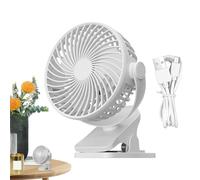 Genérico Ventilateur Pince, Portable Petit Ventilateur de Bureau, USB Rechargeable Batterie Silencieux Clip pour Poussette Camping | à clipser, à clipser, de