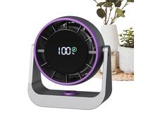 Genérico Ventilatore Da Tavolo - ABS 8.34 Pollici | Ricaricabile Silenzioso Con Display LED, Controllo Touch, 6 Velocità Regolabili Per Camera, Ufficio, Viaggio, Campeggio E Uso Portatile