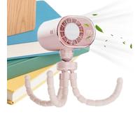 Genérico Ventilo Camión - Ventilador de 199 velocidades diseño pulpo con pantalla LED - Pinza de coche orientable 360 grados con carga tipo C - para adultos estudiantes de viaje