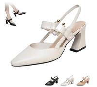 Genérico Vera Zala Orthopedic Heels, Vera Zala Orthopedic Shoes, Comfortable & Supportive Dress Shoes with Arch Support for Women (Beige,33)