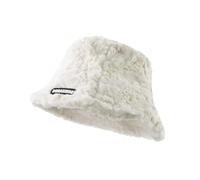 Genérico Verano Hombre Borroso de Peluche de Invierno, Sombreros de Pescador de Piel de Oveja para Mujeres de Gendarme para, blanco, Talla única