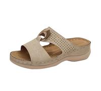 Genérico Verano Nuevas Sandalias de Suela Gruesa de Color Sólido de Moda Plana de Tamaño