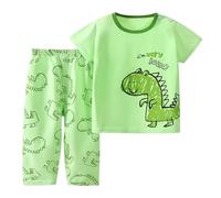 Genérico Verano Nuevo Ropa de casa Kawaii para niños,Estampado Dibujos Animados niñas Pijama 2 Piezas con Botones Dormir Suave Bolsillo Primavera, Albornoz Niña Animal Niños 1-6 Años