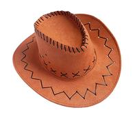 Genérico Verde Hombre Verano Western Cowboy Sombrero Shapeable Ancho Sombrero Sol Juegos, Ye2, Talla única