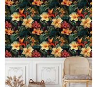 Genérico Verde Monstera Papel de Pared Autoadhesivo Hojas Amarillo Flore Papel Pintado Adhesivo Impermeable Mate Removible Wallpaper para Dormitorio Muebles Armario Pared Salon Pegatina 0.45x5 m