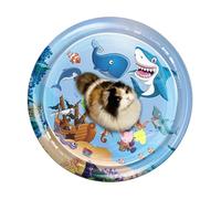 Generico Versátil Cat Water Play Mat, Pet Cooling Mat for Hot Weather, Interactive Cat Toy, PVC Feel Cool and Comfortable Play Pad for Indoor Entertainment, 100 cm