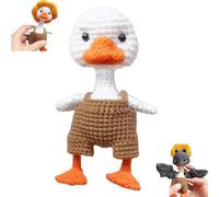 Genérico Versatile Goose, Cute Halloween & Christmas Handmade Crochet Goose, Handwoven Halloween Decoration with Pumpkin Head & Bat Cape, Knitted Animal Desk Decor (Set 1)