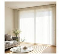 Genérico Vertical Blinds for Sliding Glass Doors 110 70 140 170 190 210 260 cm, Light Filtering Fabric Window Blind, Privacy Vertical Windows Cordless Shades for Room Dividers(Blanco,160cmWx220cm)
