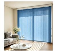 Genérico Vertical Blinds for Sliding Glass Doors 110 70 140 170 190 210 260 cm, Light Filtering Fabric Window Blind, Privacy Vertical Windows Cordless Shades for Room Dividers(Azul,150cmWx150cm)