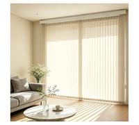 Genérico Vertical Blinds for Sliding Glass Doors 110 70 140 170 190 210 260 cm, Light Filtering Fabric Window Blind, Privacy Vertical Windows Cordless Shades for Room Dividers(Beige,300cmWx280cm)