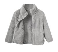 Genérico Veste polaire enfant avec fermeture éclair complète, douce et chaude pour garçons et filles, idéale pour les activités extérieures et l'école, taille 18-24 mois à 5 ans (Grey, Over 16 Years)