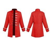 Genérico Veste Steampunk Enfant avec Queue de Pie, Costume Gothique Médiéval pour Garçons et Filles, Tenue de Cosplay Halloween pour École et Fêtes, Tissu Velours et Broderie Vintage (RD1, 6-7 Years)