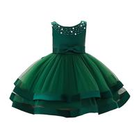 Genérico Vestido Bebe Vestido Verano Vestidos De Flores para Niñas para Bodas Fiestas Y Concursos De Belleza (3-9 Años)