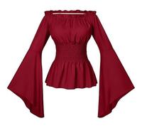 Genérico Vestido Blanco Pirata Medieval Mujer Estilo Renacentista Disfraz De Hombre Pirate Costume Blusa Blanca Princesa Ropa Adulto Playa Carnaval Vestidos Medievales